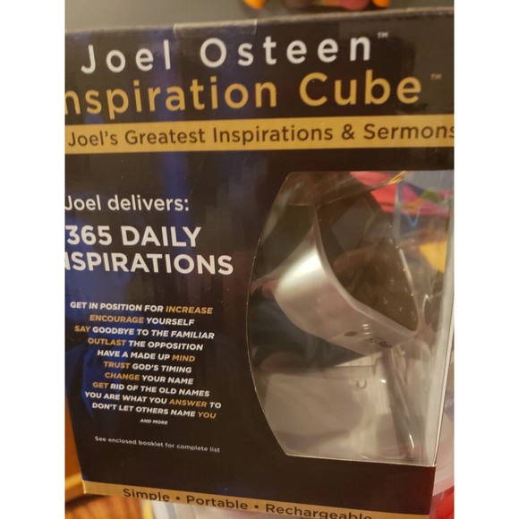 NEW Joel Osteen Inspiration Cube Audio Player 365 Daily Affirmations Sermons - Picture 5 of 5